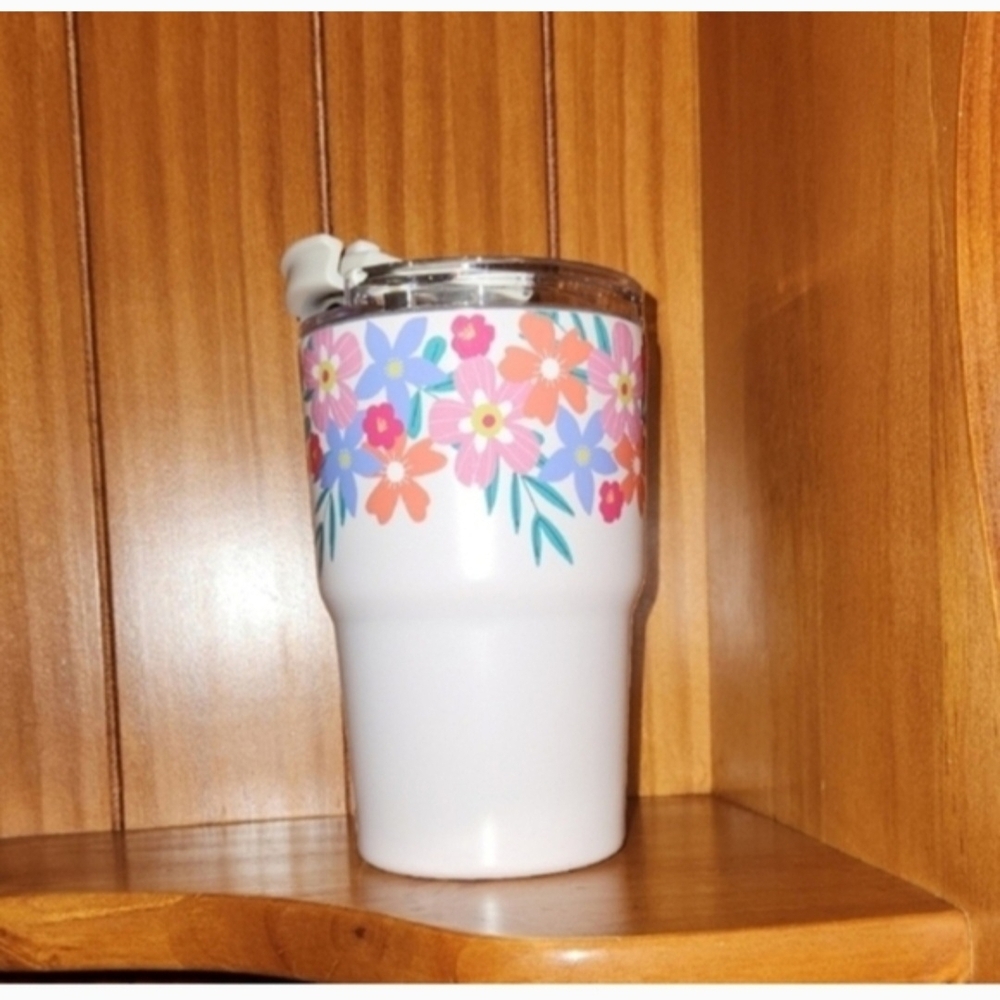 The Spring Shop 12 Oz. Travel Tumbler with Floral Accent